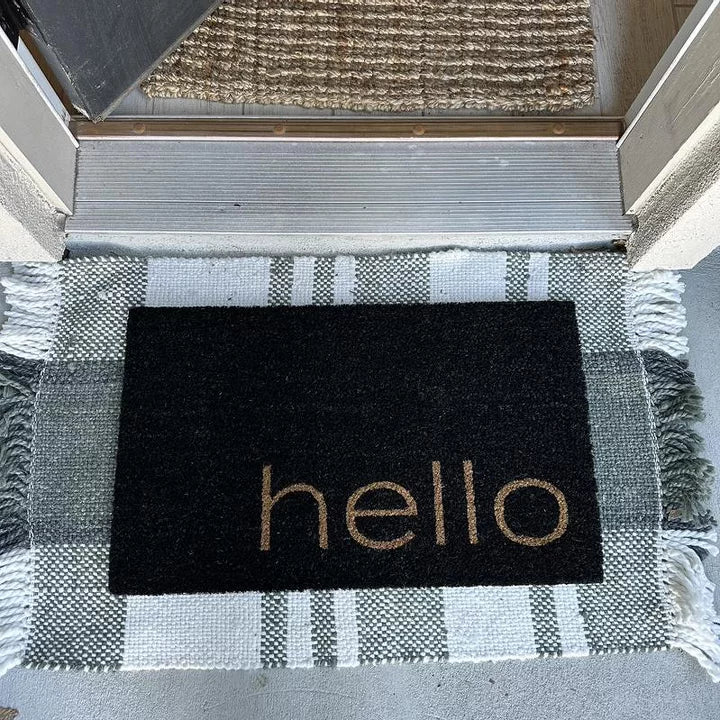 1'6"x2'6"/18"x30" Hello Doormat Black - Project 62™ - Image 4