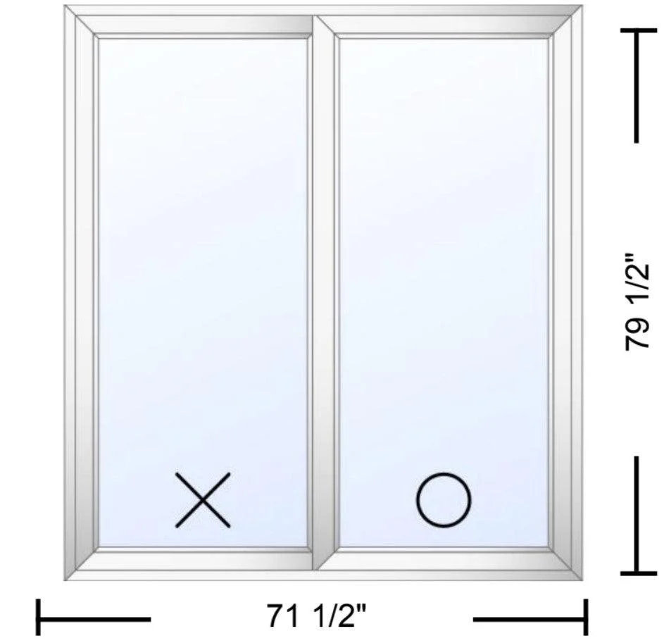 2 Panel Sliding White Patio Door (Raise & Lower Blinds) - Image 6