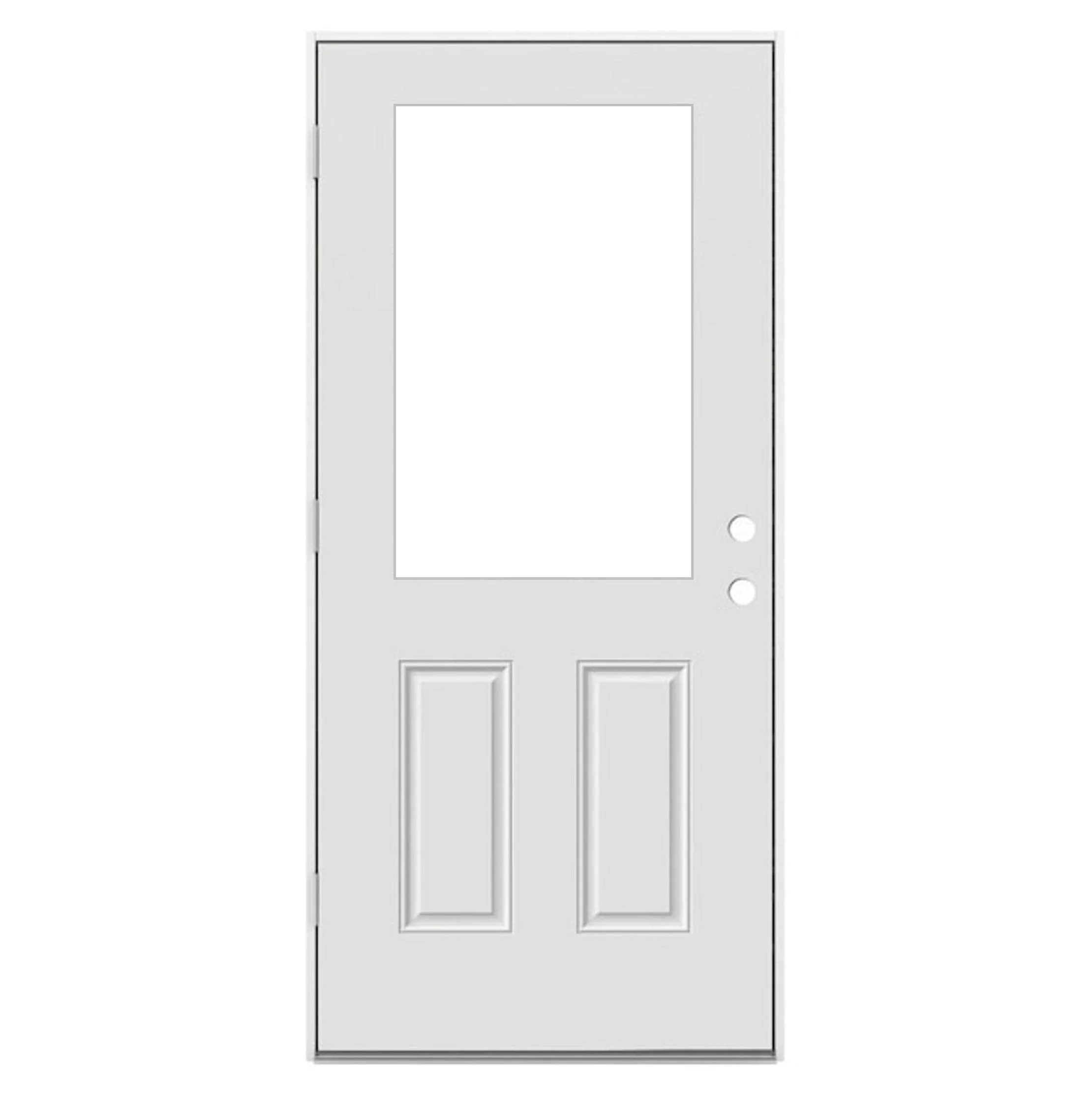 30" x 80" OUTSWING Prehung Smooth Fiberglass Entry Door System (6 Panel) - Image 10