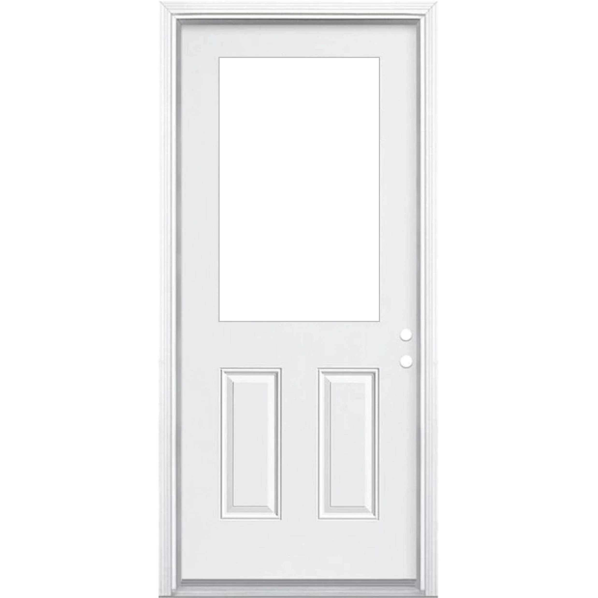 30" x 80" Prehung Smooth Fiberglass Entry Door System (6 Panel) - Image 7