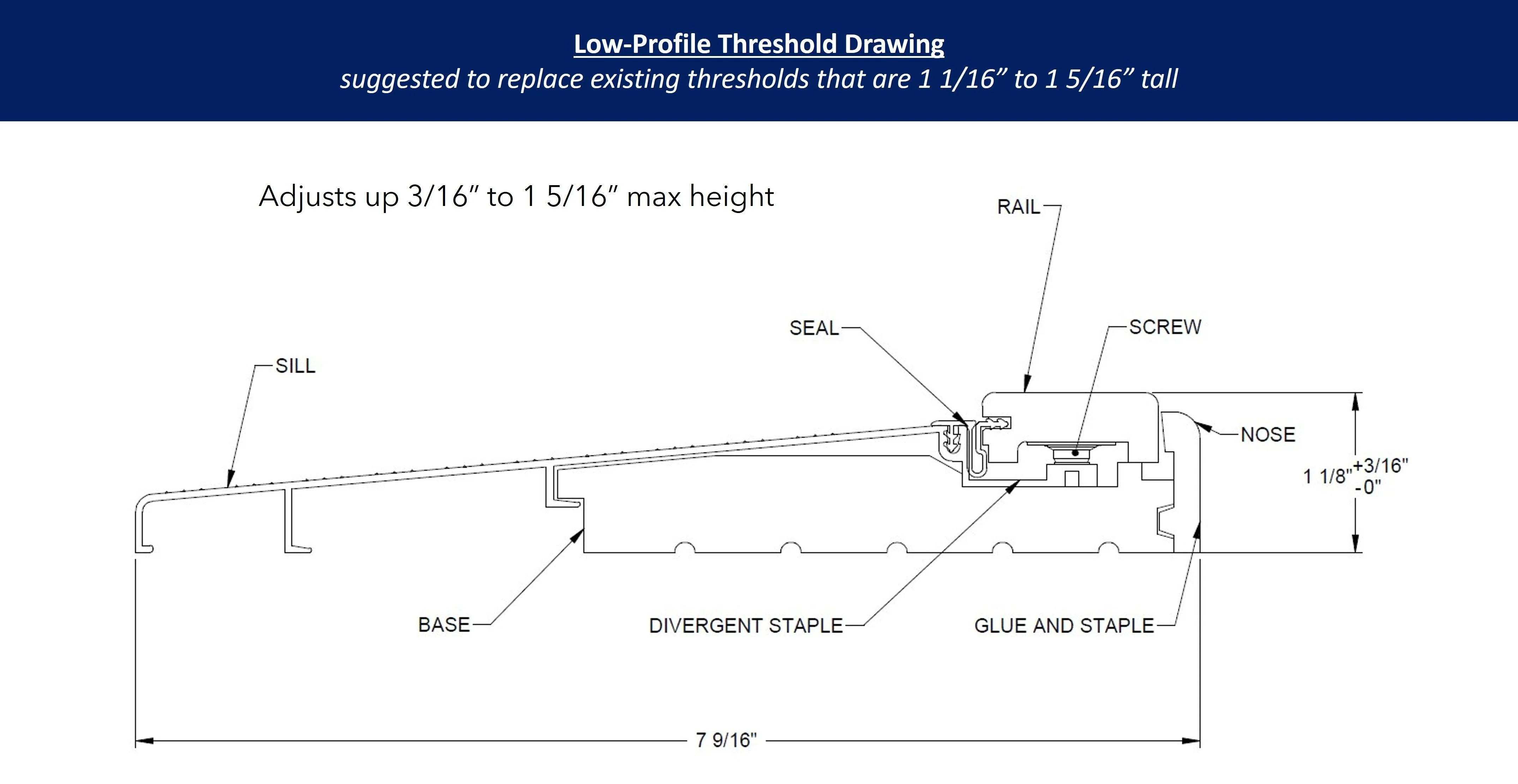 32" x 8" Inswing Threshold - Image 5