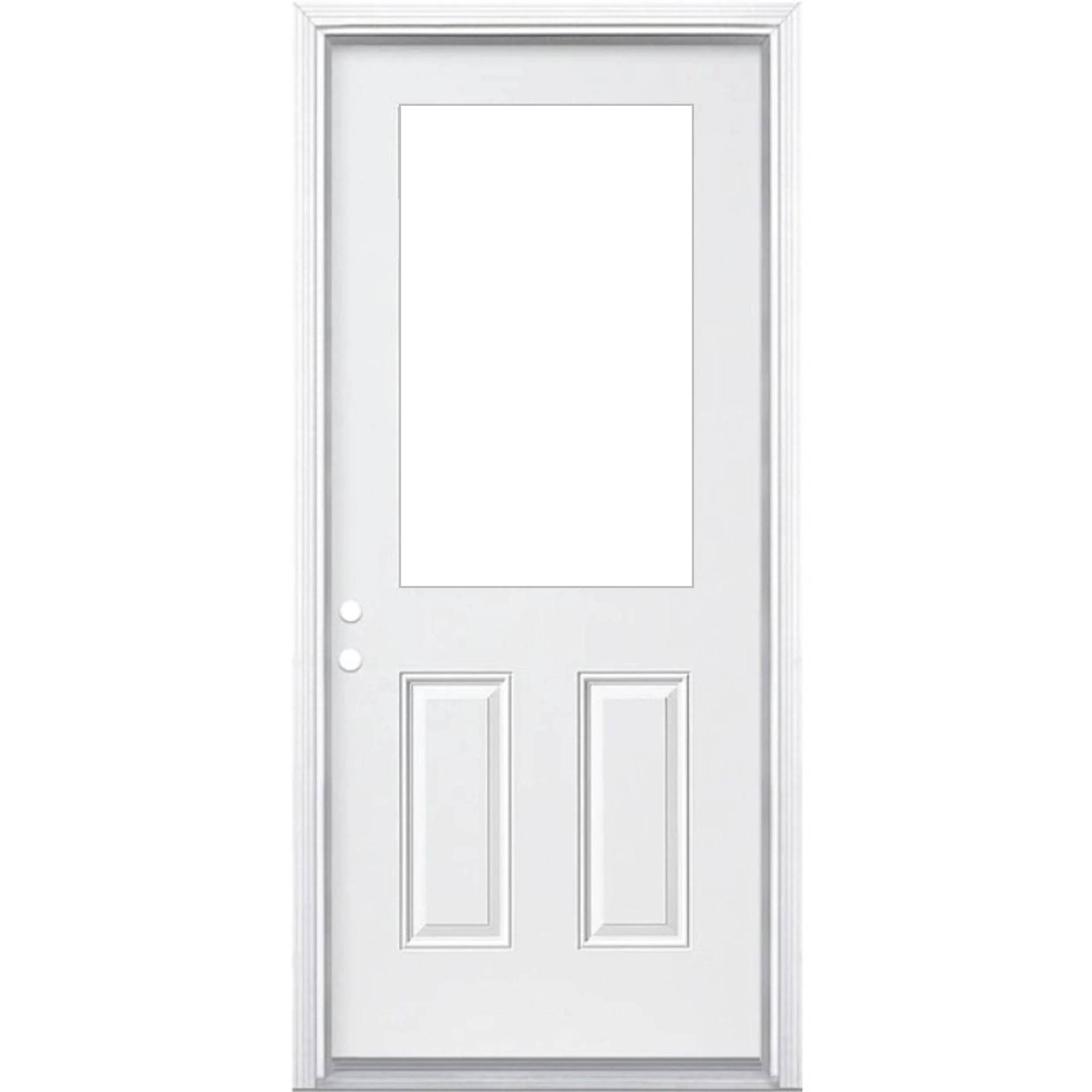 34" x 80" Prehung Smooth Fiberglass Entry Door System (6 Panel) - Image 9