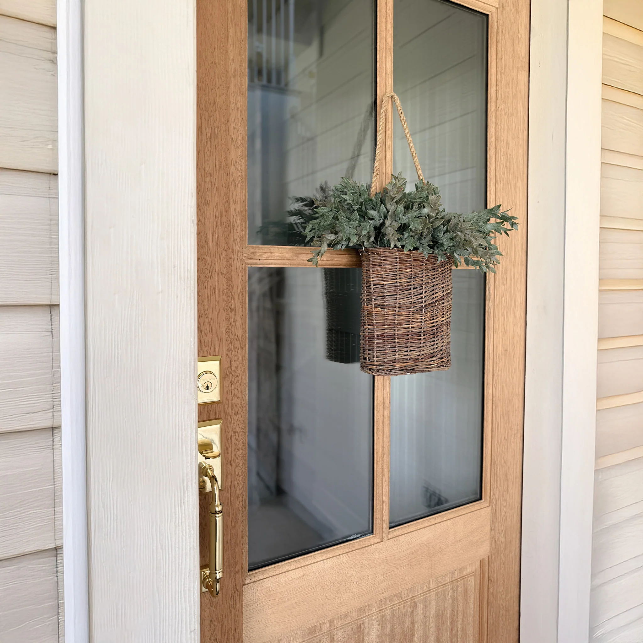 36" Mahogany Entry Door Slab (3/4 Glass 4 Lite) - Image 4