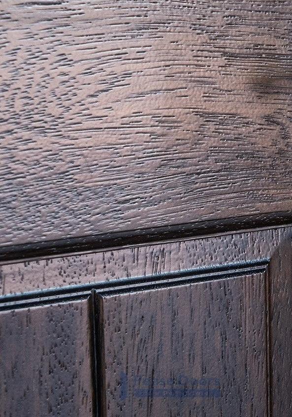 36" Mahogany Entry Door Slab (3 Panel V-Groove) - Image 3