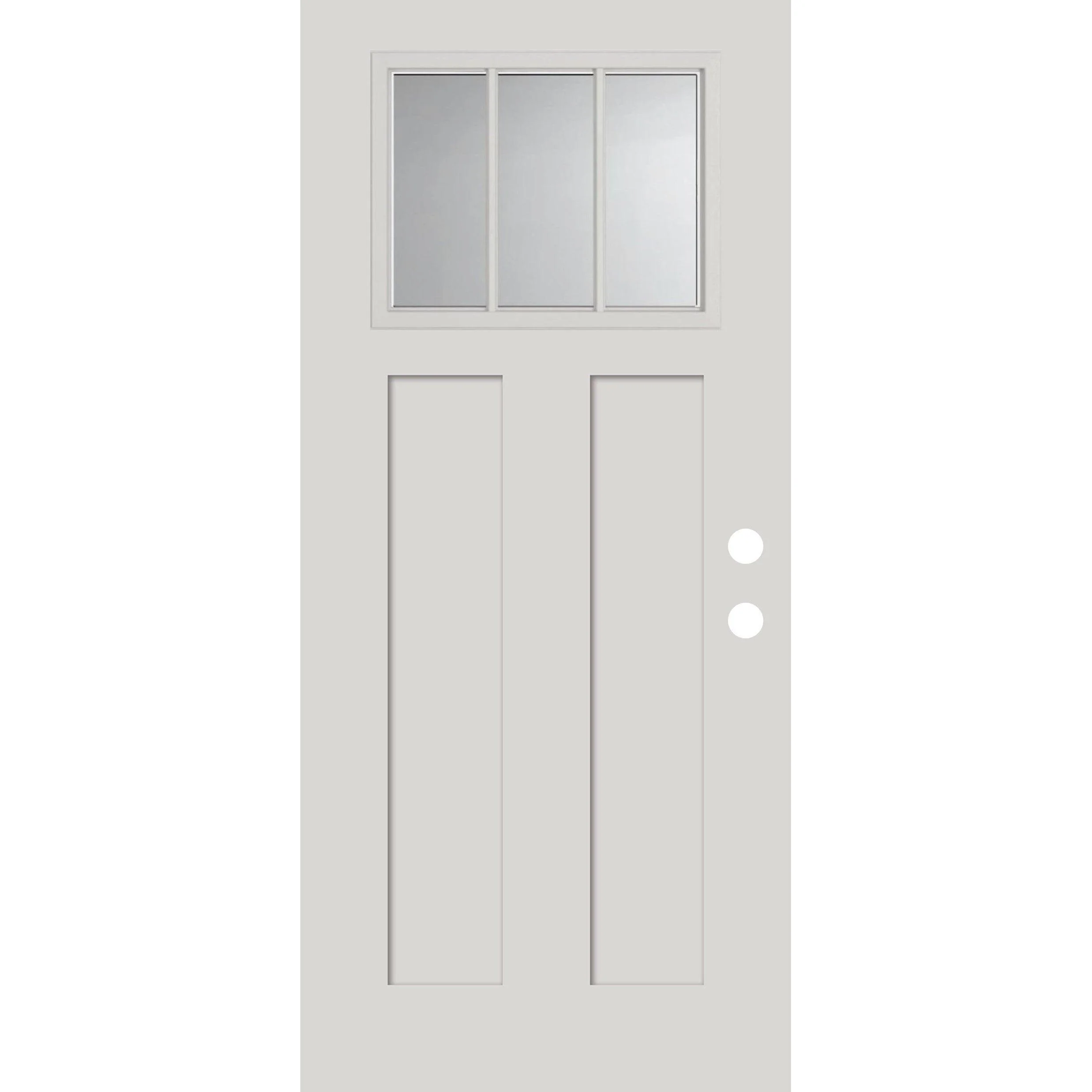 Smooth Fiberglass Entry Door Slab (3 Panel Craftsman) - Image 8