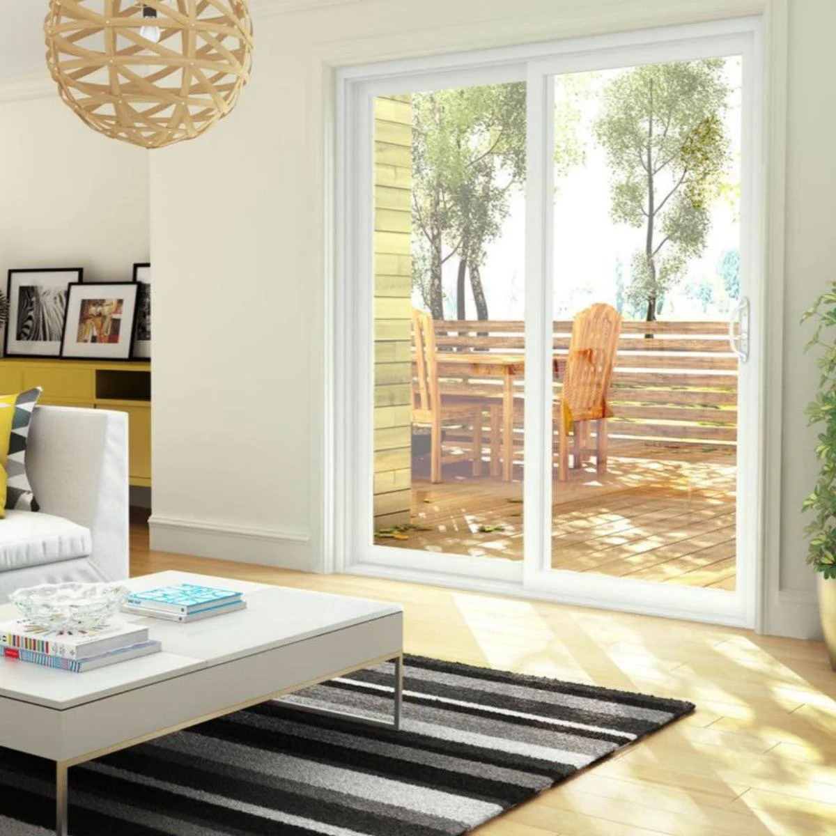 4 Panel Sliding White Patio Door (Custom) - Image 2