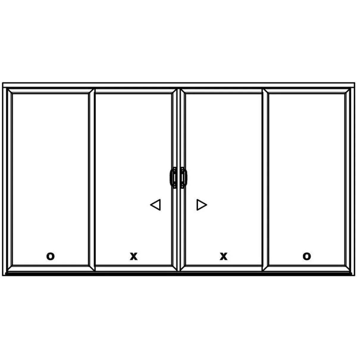 4 Panel Sliding White Patio Door (Custom) - Image 6