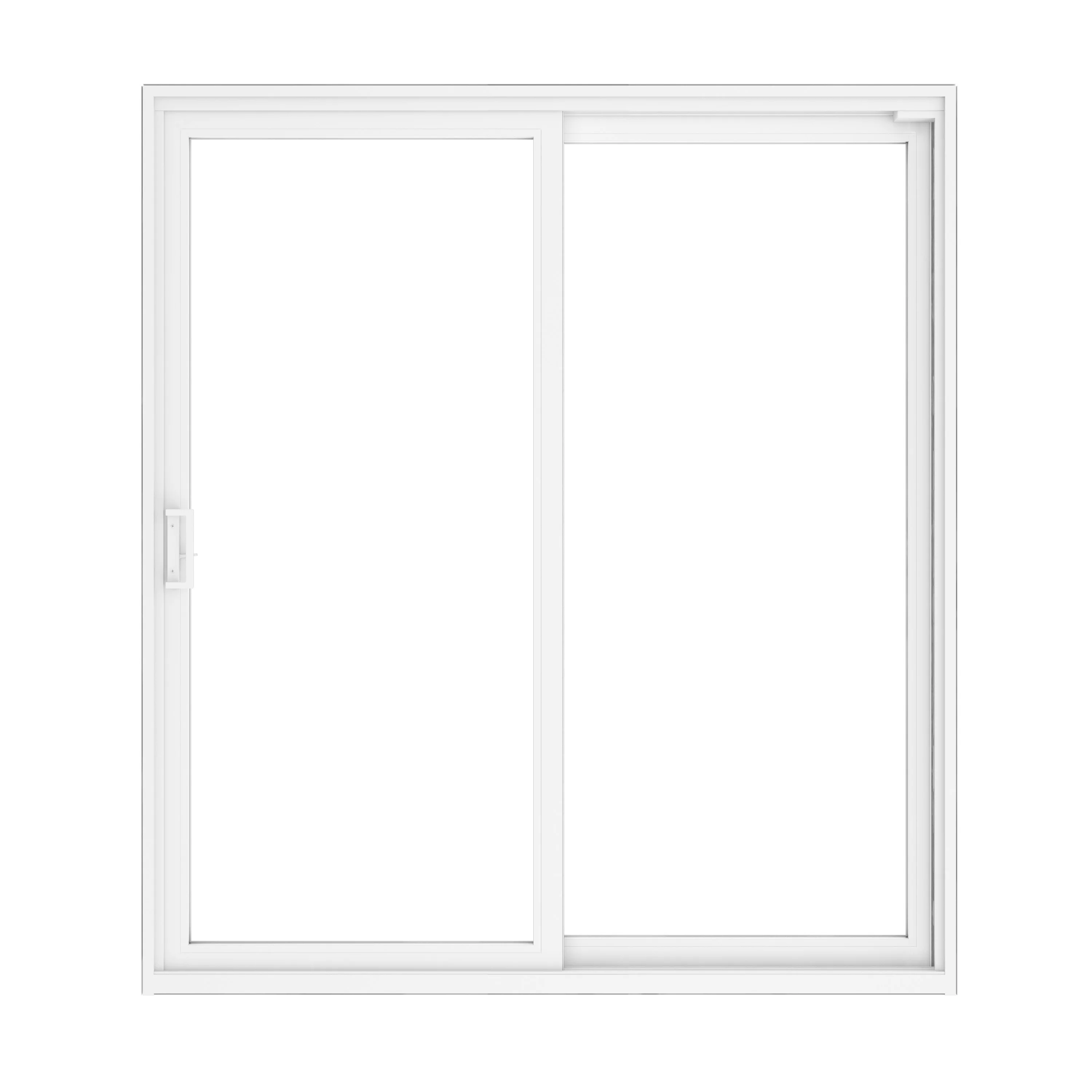 2 Panel Sliding White Patio Door (Low-E Clear Glass) - Image 11