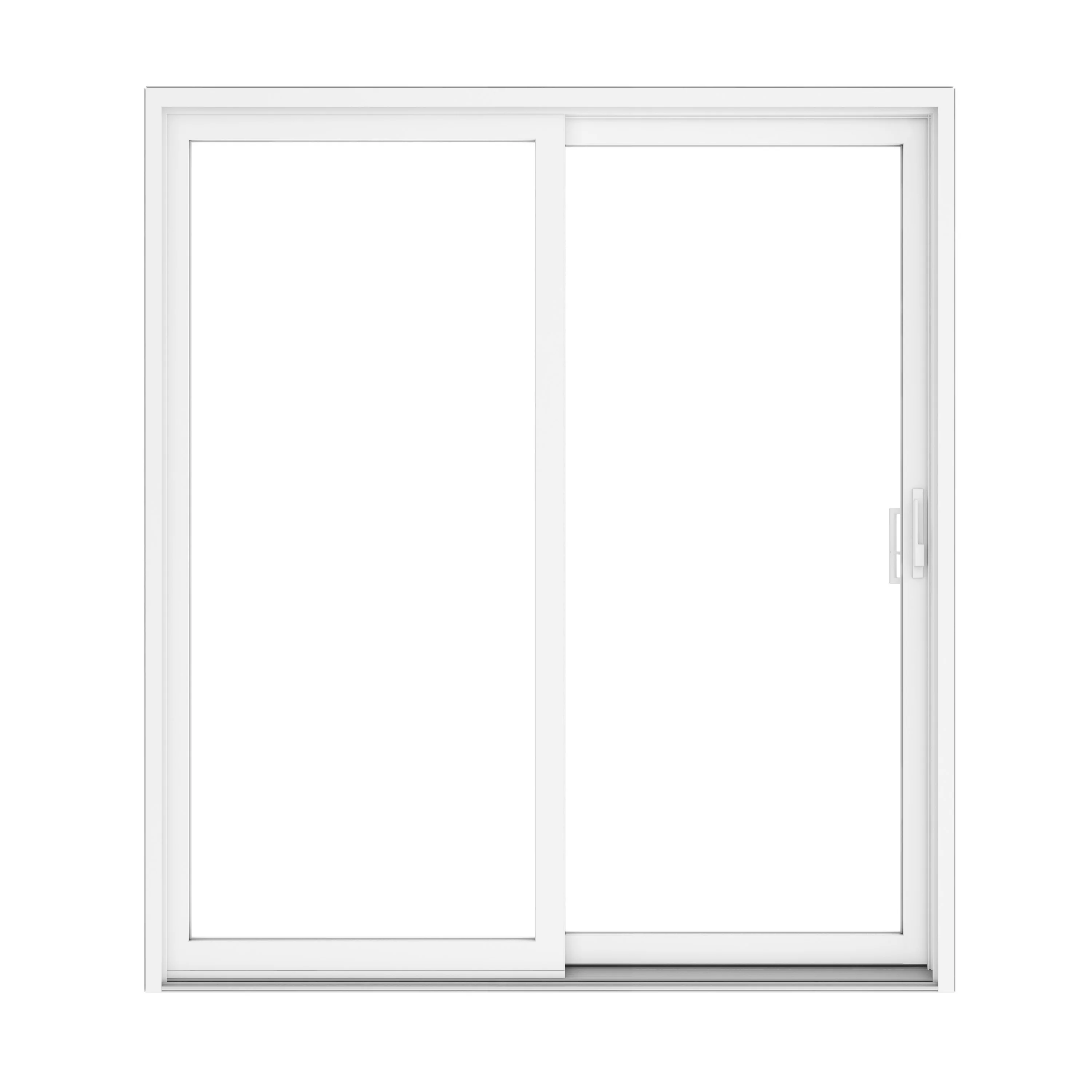 2 Panel Sliding White Patio Door (Low-E Clear Glass) - Image 12