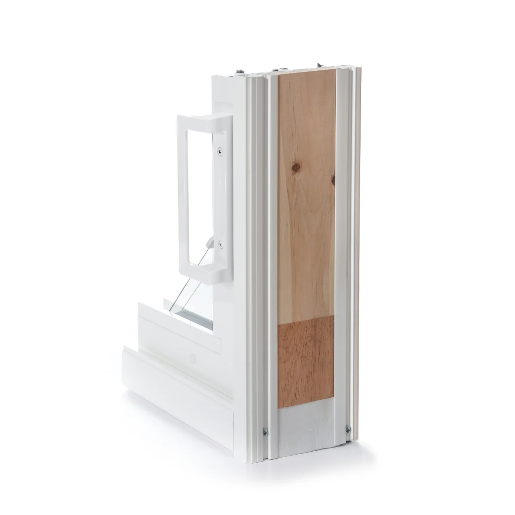 2 Panel Sliding White Patio Door (Low-E Clear Glass) - Image 7