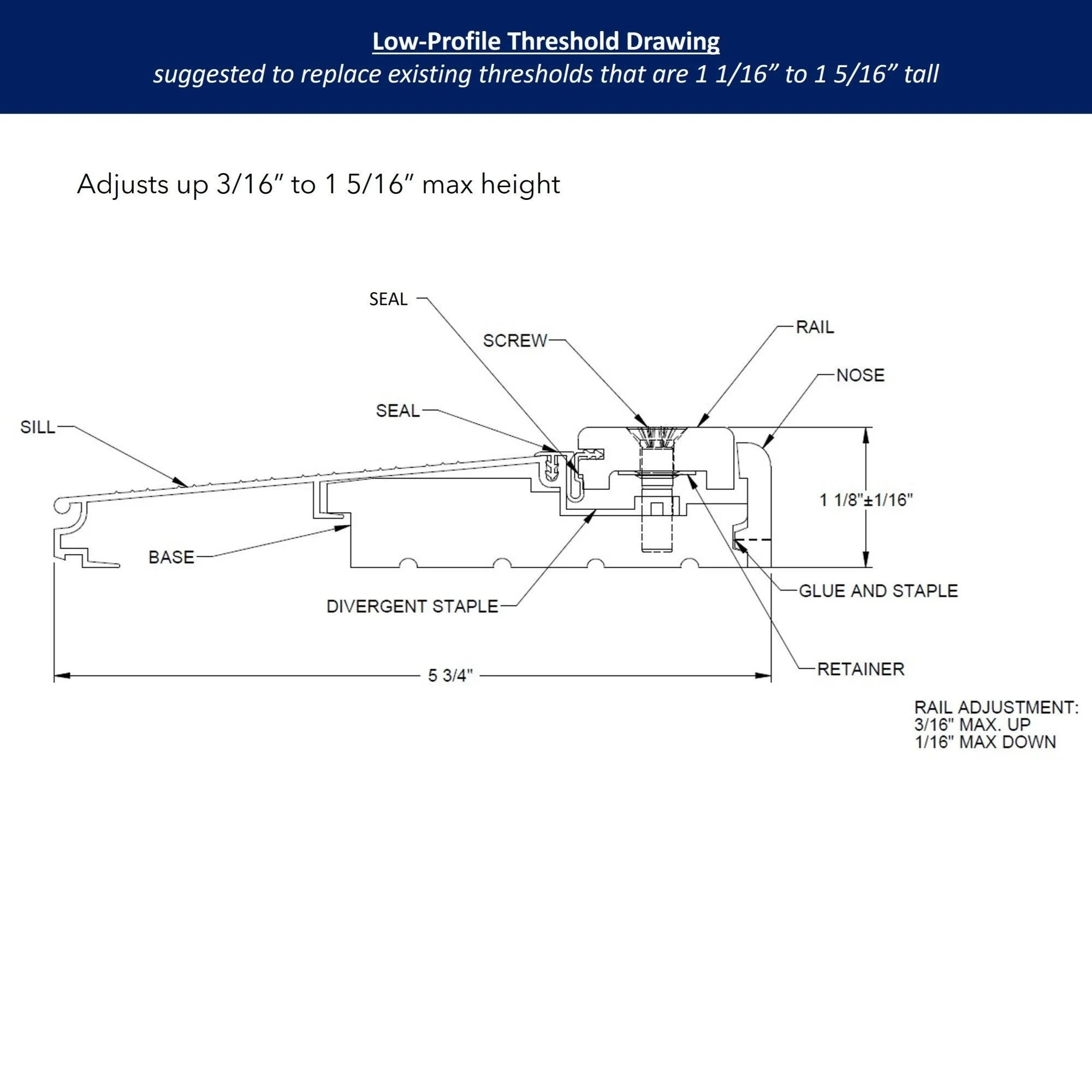 72" x 6" Inswing Threshold - Image 4