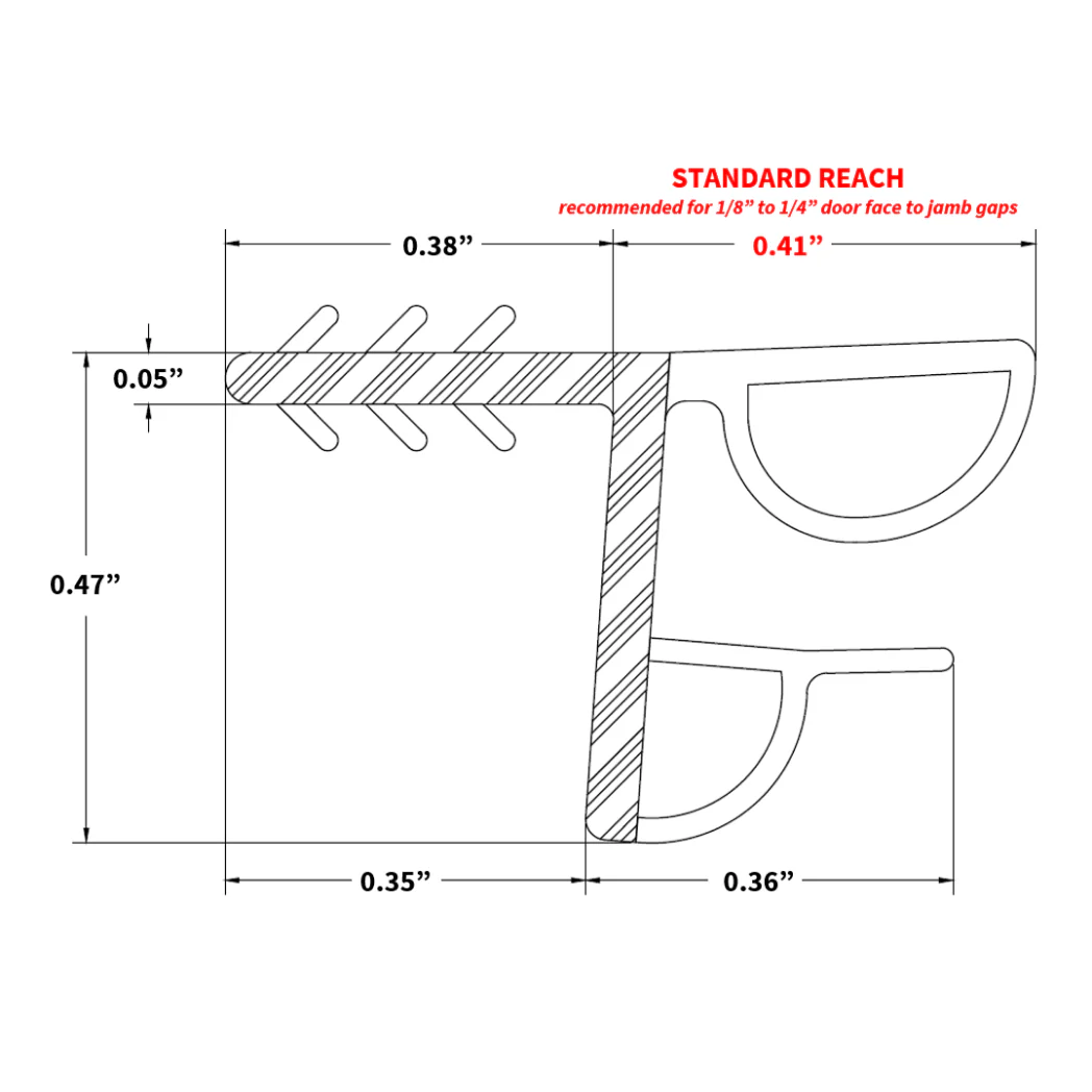 81" Standard Reach Magnetic Weatherstrip Set (3 pieces) - Image 7