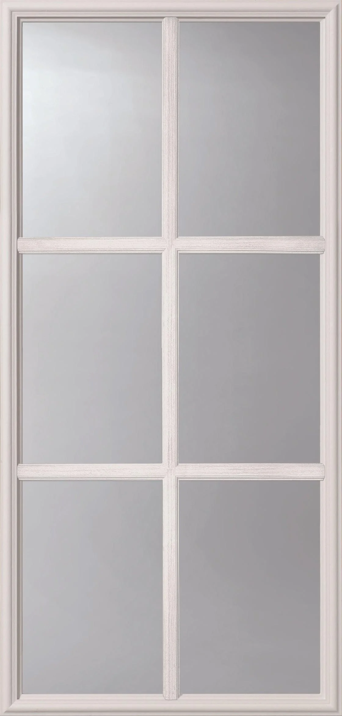 Clear Simulated 6 Lite Glass and Frame Kit (3/4 Lite 24" x 50" Frame Size) - Image 4