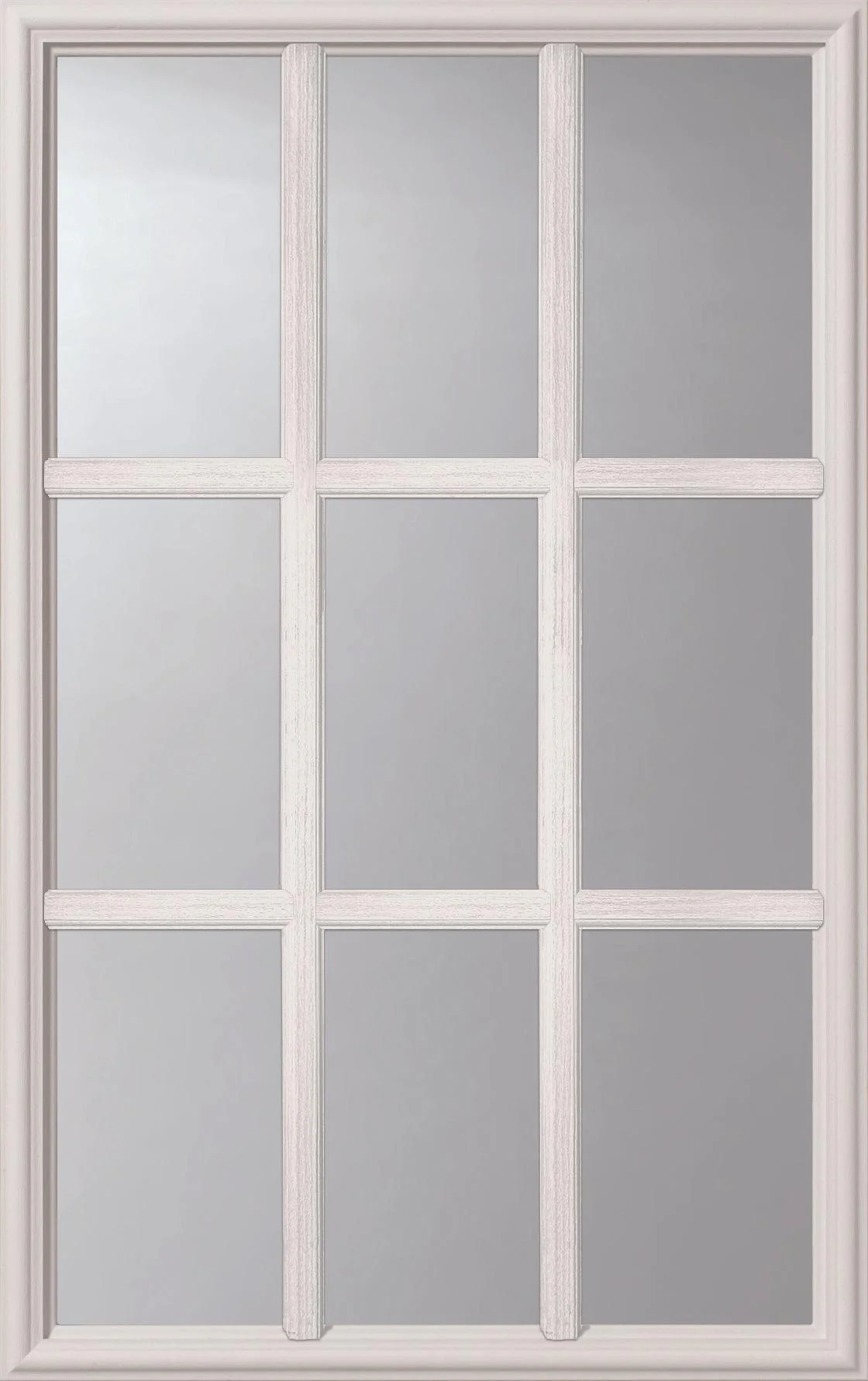 Clear Simulated 9 Lite Glass and Frame Kit (Half Lite 24" x 38" Frame Size) - Image 4