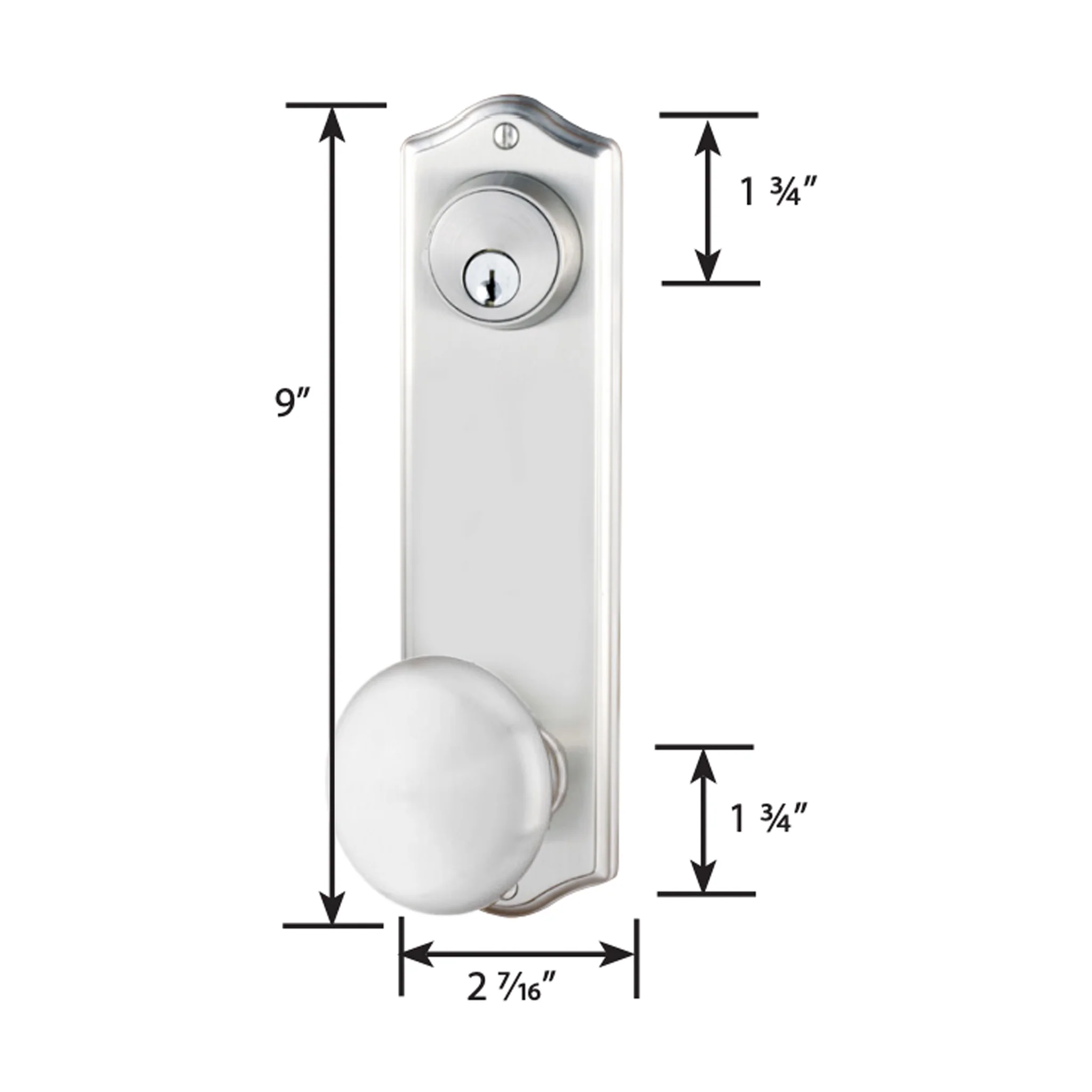 Colonial Sideplate Entry Lockset by Emtek - Image 3