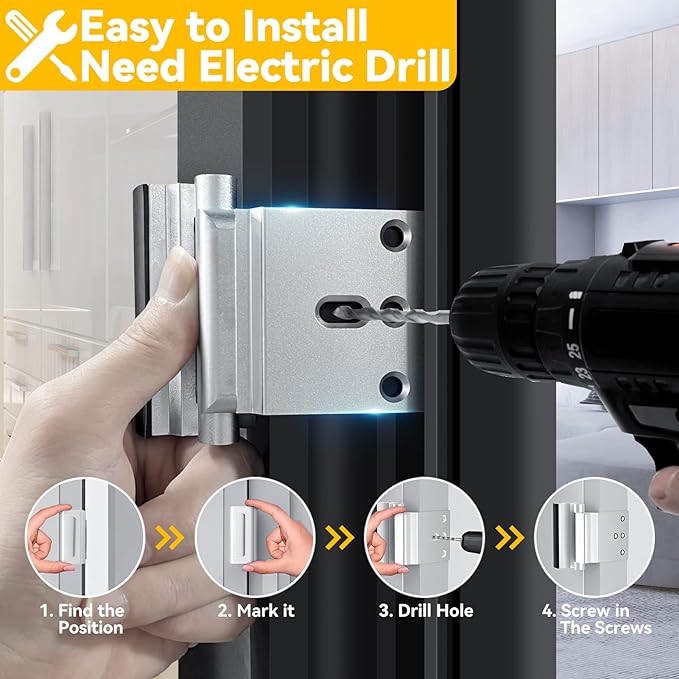 Door Security Latch Lock Reinforcement - Image 3
