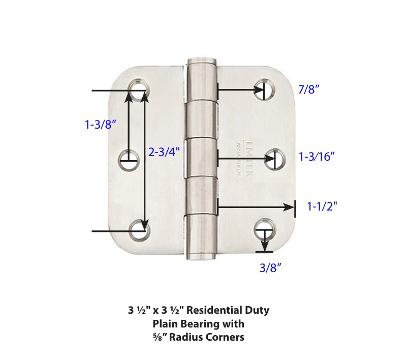 Emtek Interior Door Hinge (2 pieces) - Image 2