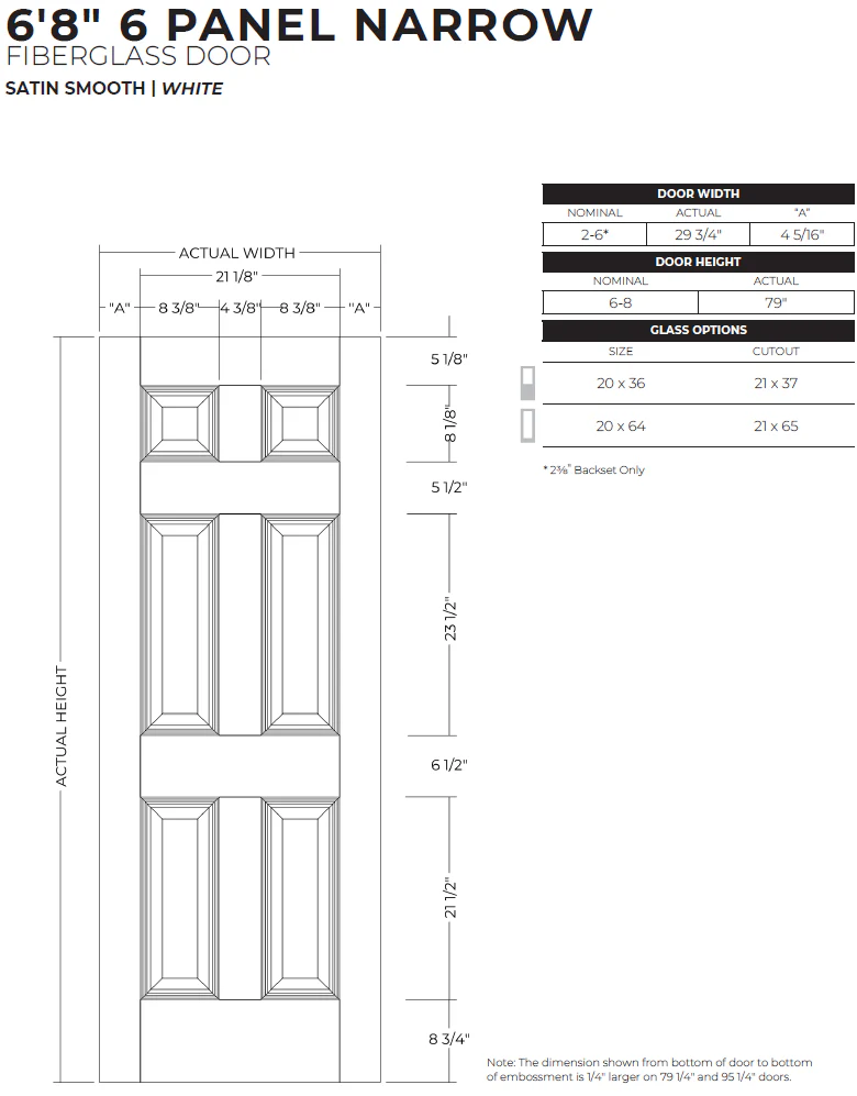 Fiberglass Entry Door (6 Panel) - Image 8