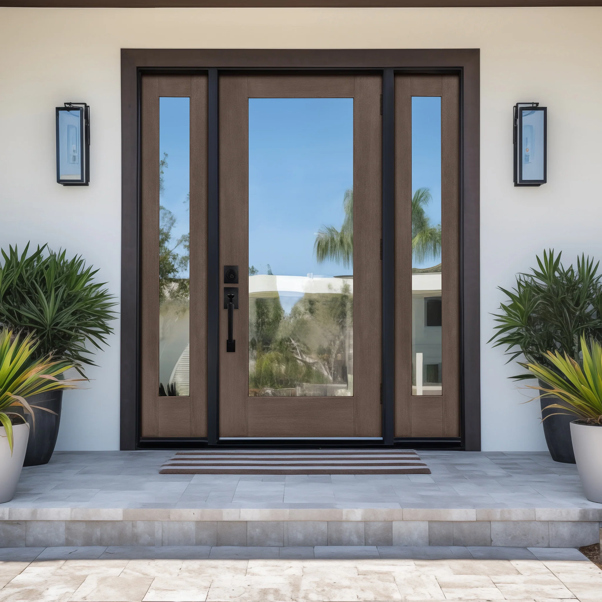 Flush Glazed Fiberglass Entry Door Slab (Full Lite) - Image 2