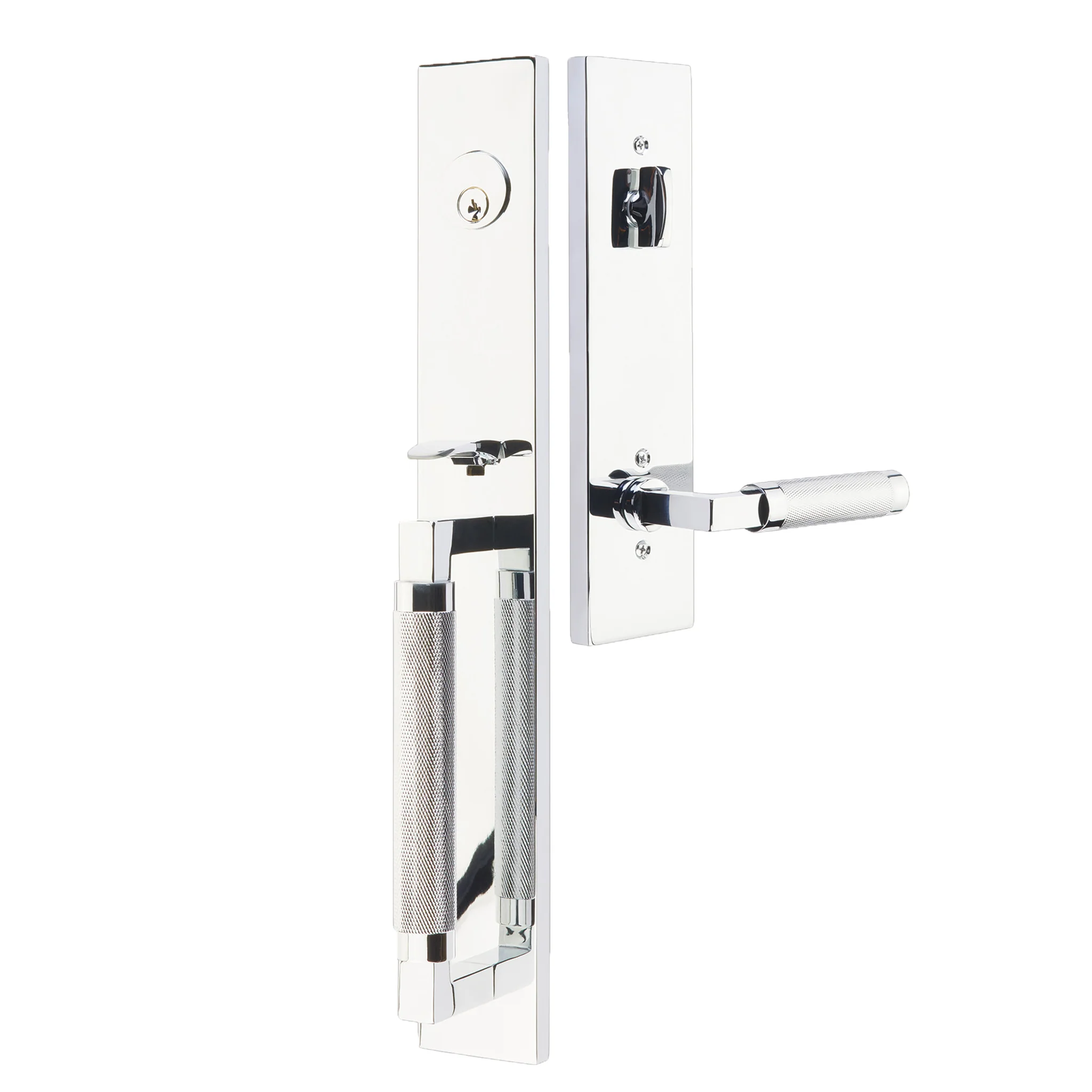 Hercules Knurled Full Length Entry Lockset by Emtek