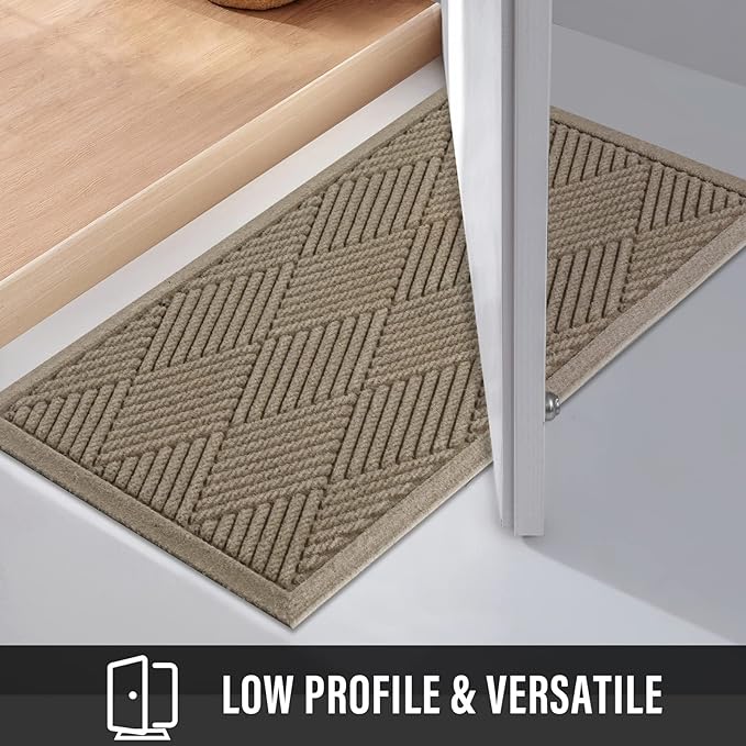 HIYARD Durable Front Doormat for Entryway, 30×17, Beige - Image 3