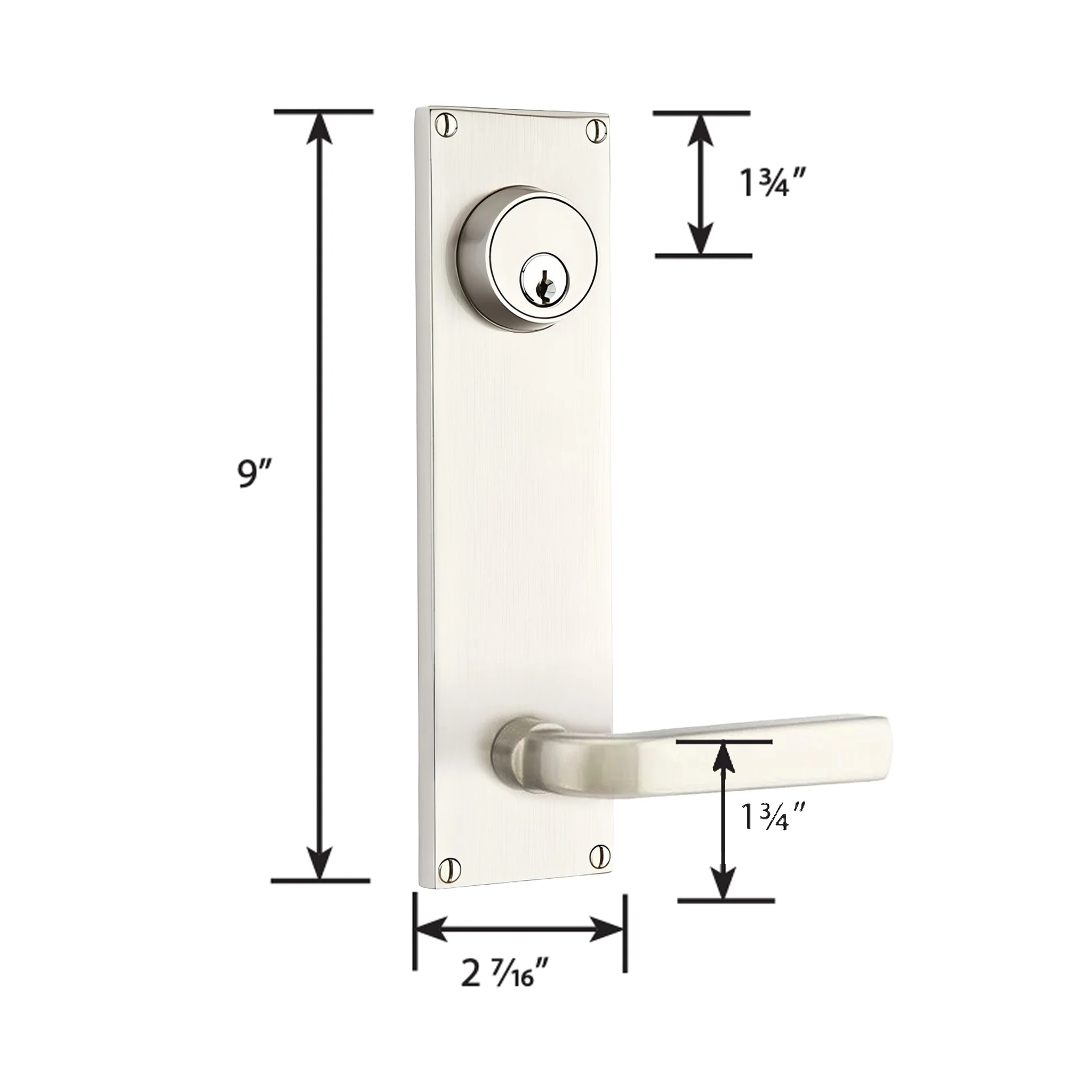 Modern Sideplate Entry Lockset by Emtek - Image 3
