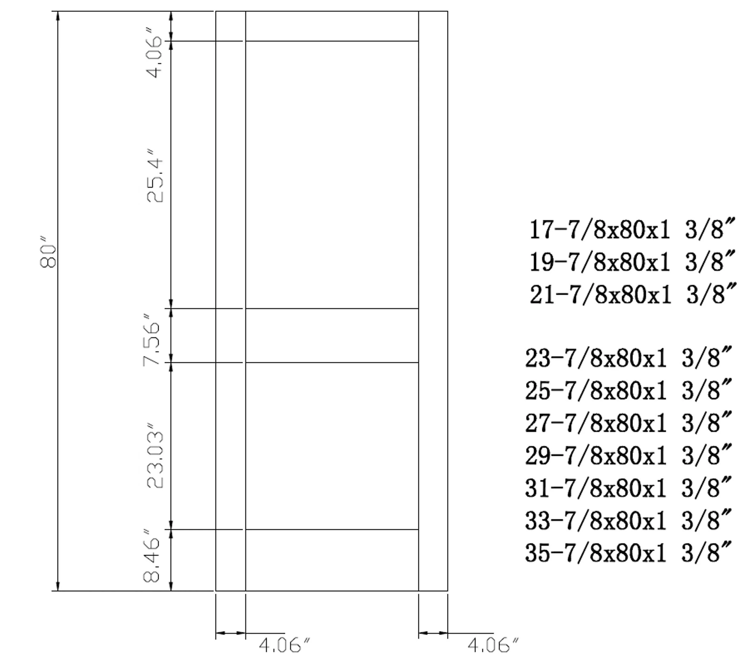 Poplar Interior Door Slab (2 Panel Shaker) - Image 6