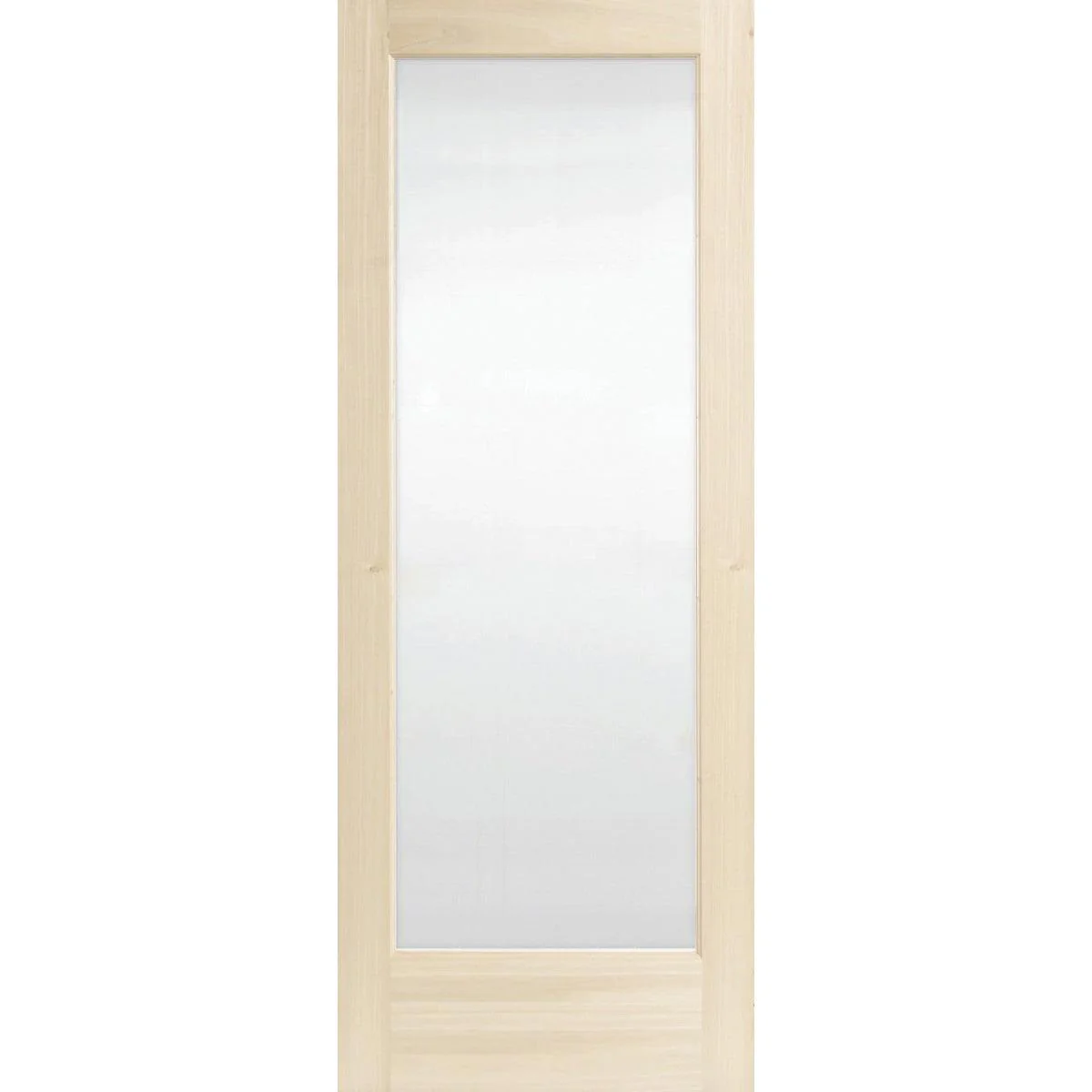 Poplar Interior Door Slab (Full Lite Glass)