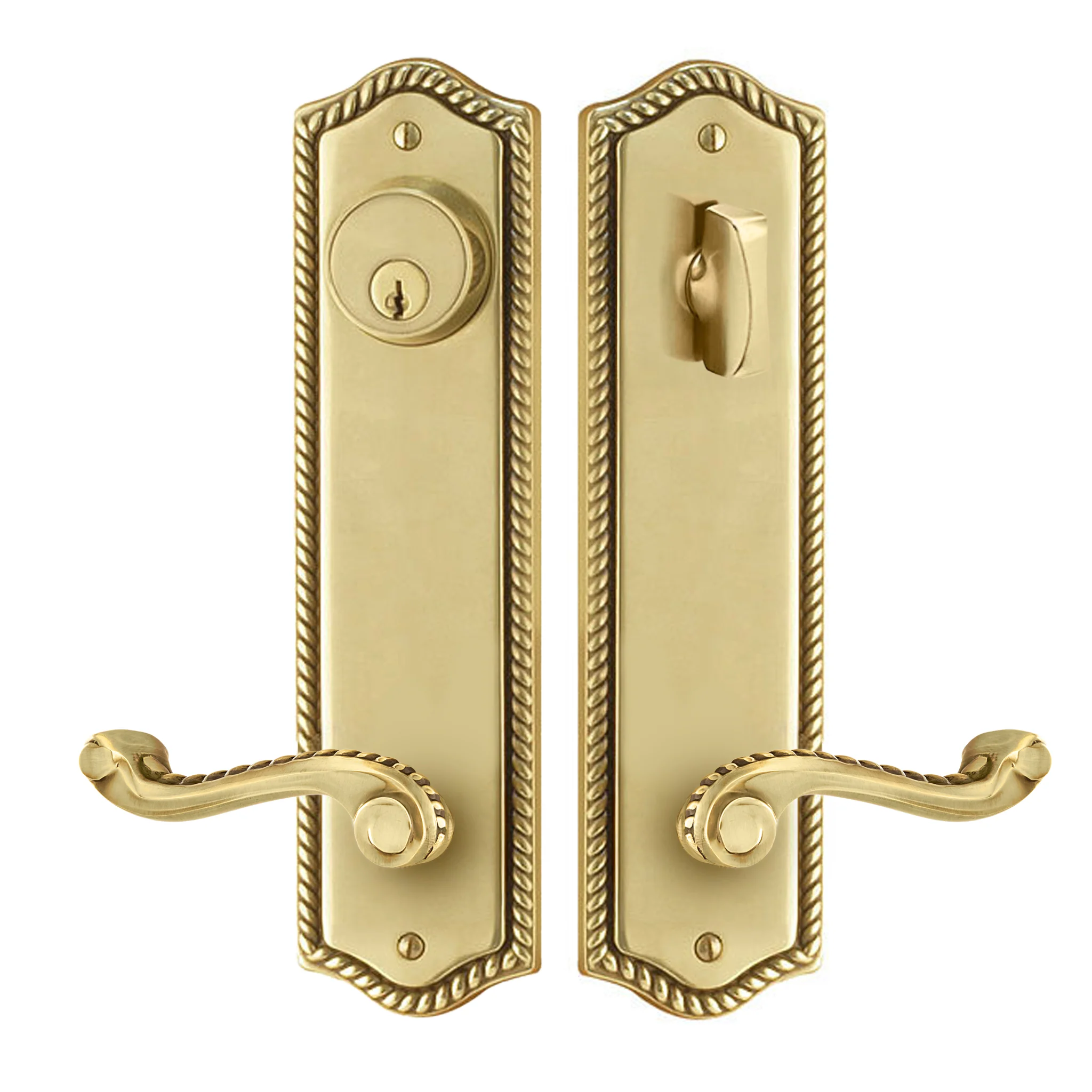 Rope Sideplate Entry Lockset by Emtek