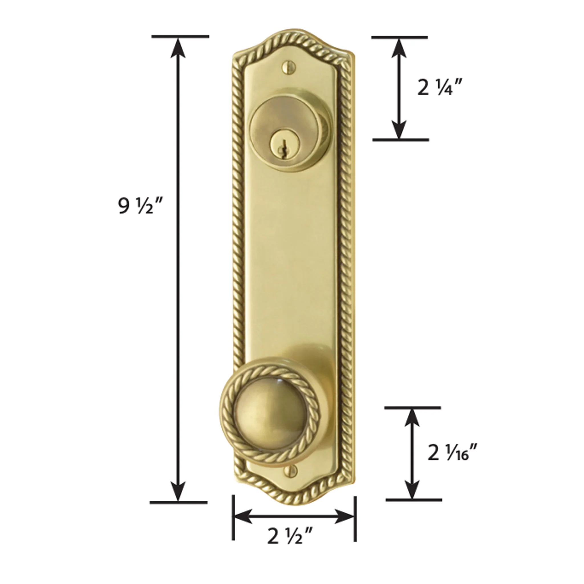 Rope Sideplate Entry Lockset by Emtek - Image 3