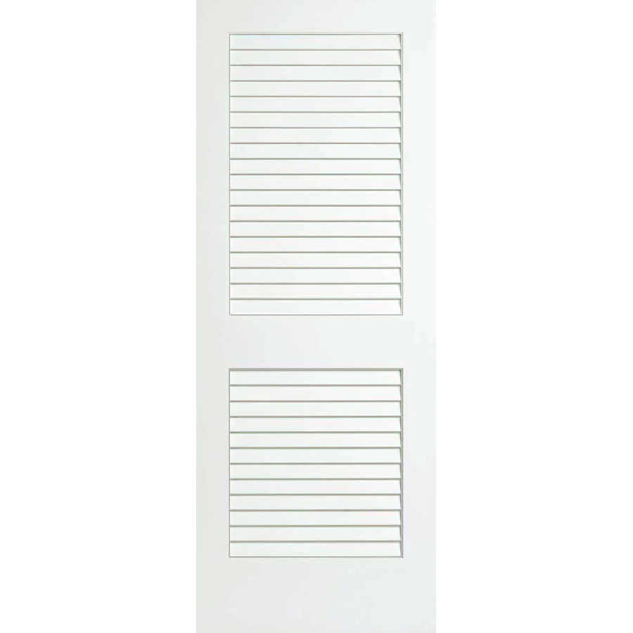 Solid Core Interior Door Slab (Plantation Louver, Primed)