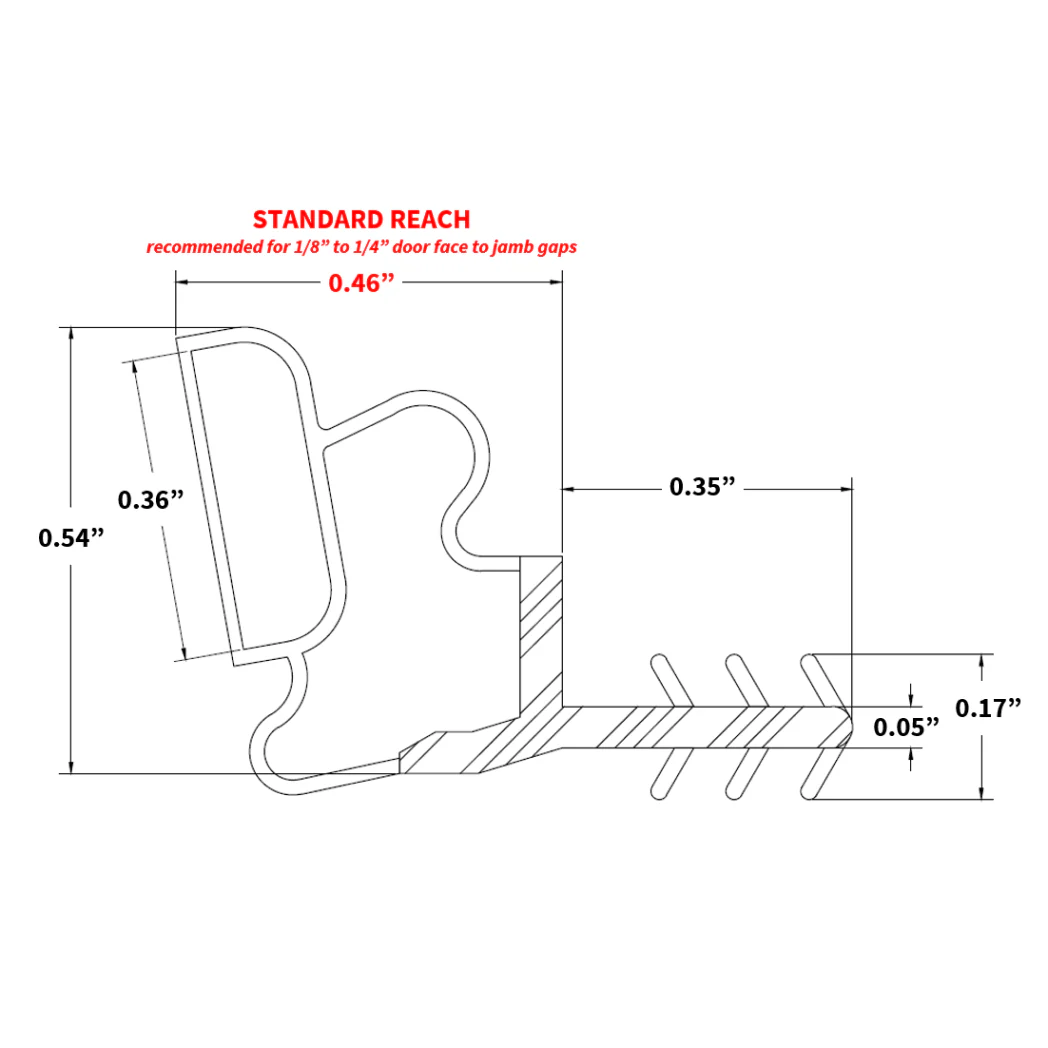 81" Standard Reach Magnetic Weatherstrip (1 piece) - Image 3