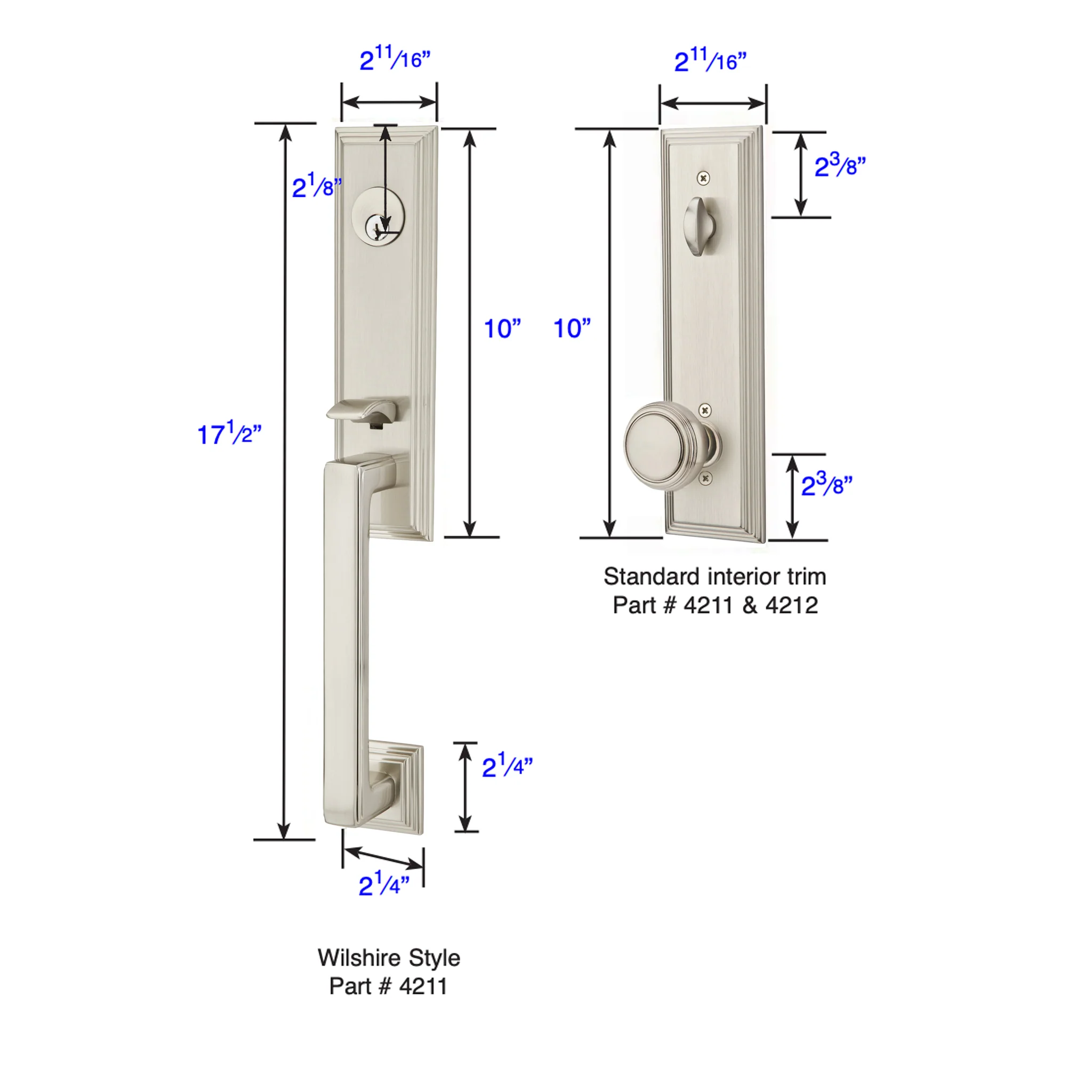 Wilshire Entry Lockset by Emtek - Image 3