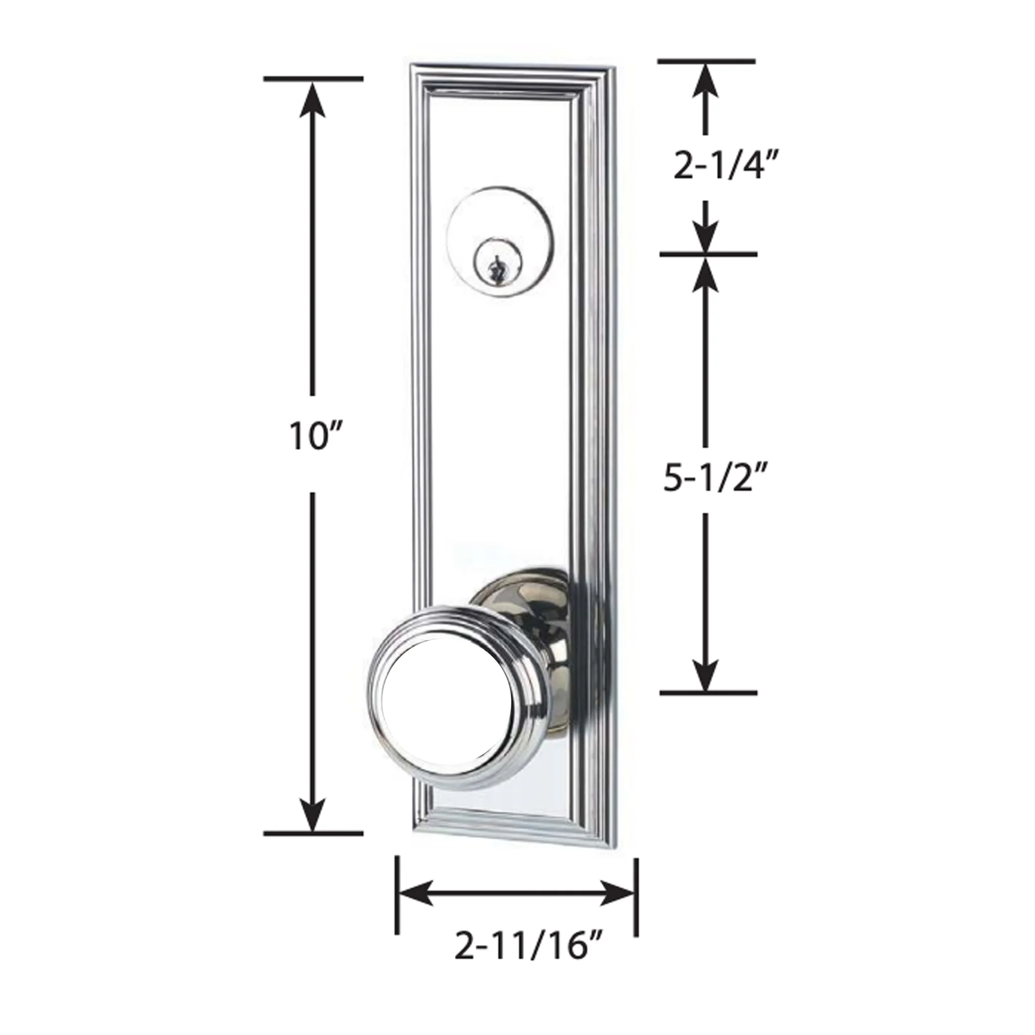 Wilshire Sideplate Entry Lockset by Emtek - Image 3